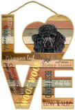 Poodle Assorted Love Sign