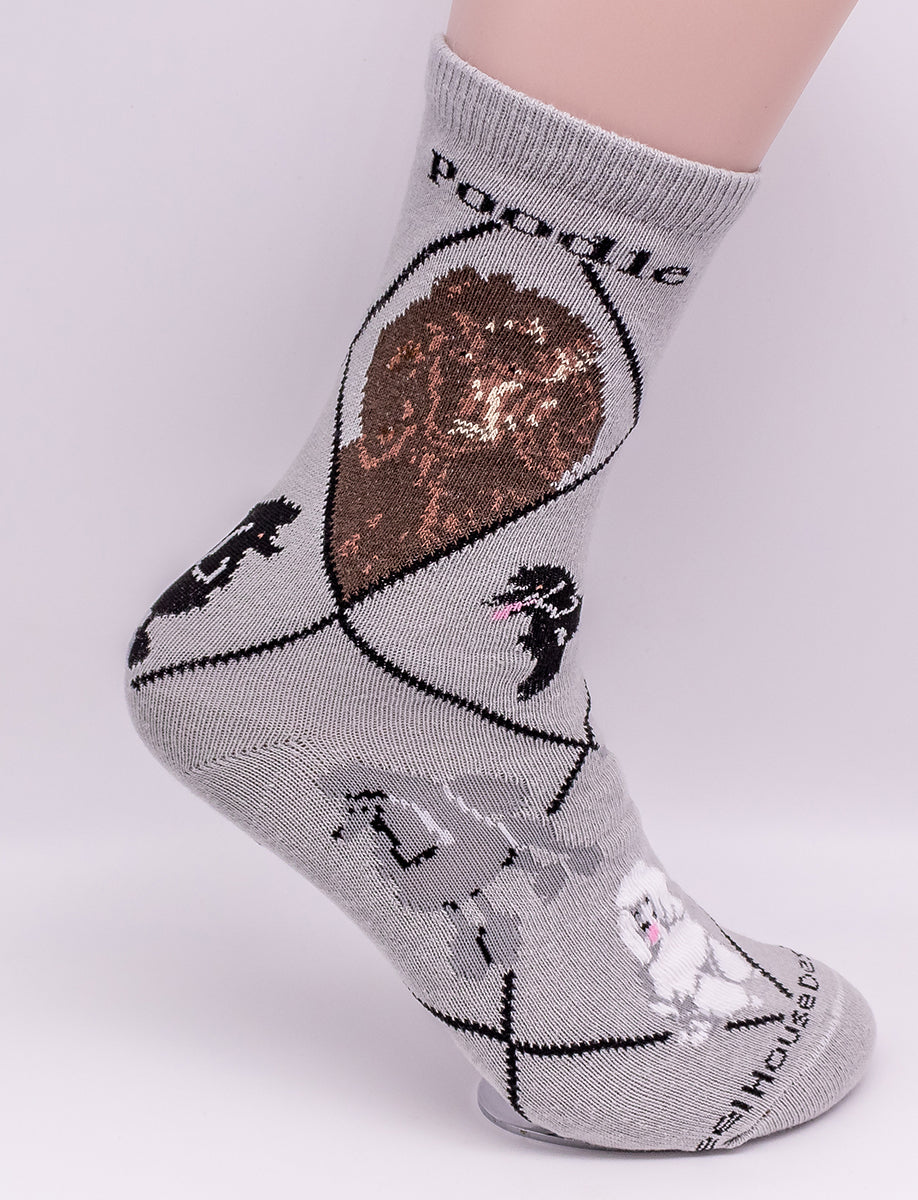 Poodle Dog Breed Novelty Socks Doggy Style Gifts