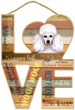 Poodle Assorted Love Sign