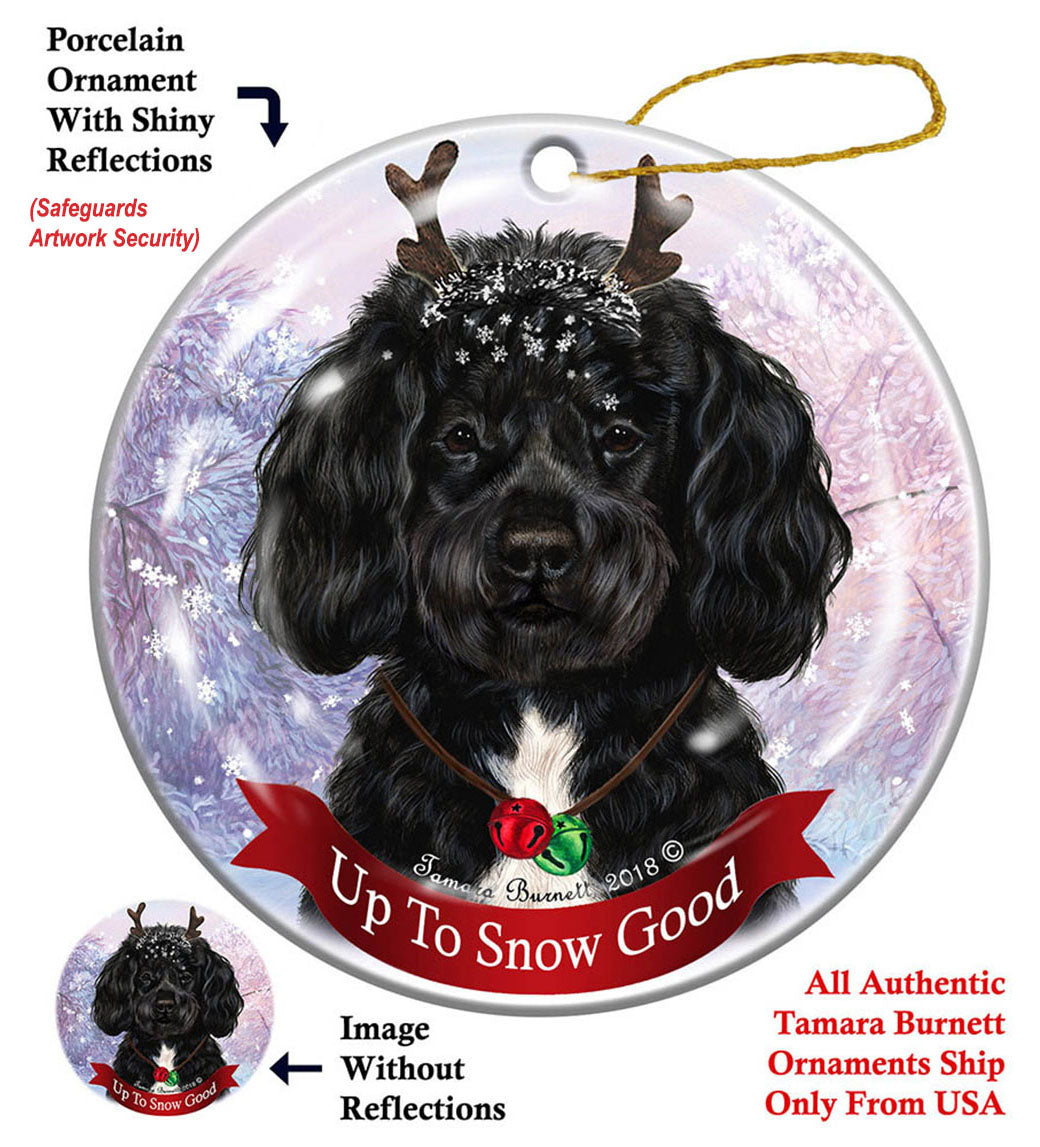 Portuguese Water Dog Howliday Dog Christmas Ornament