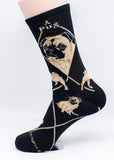 Pug Fawn Dog Novelty Socks Large