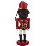 Pug Black Dog Toy Soldier Nutcracker Christmas Ornament
