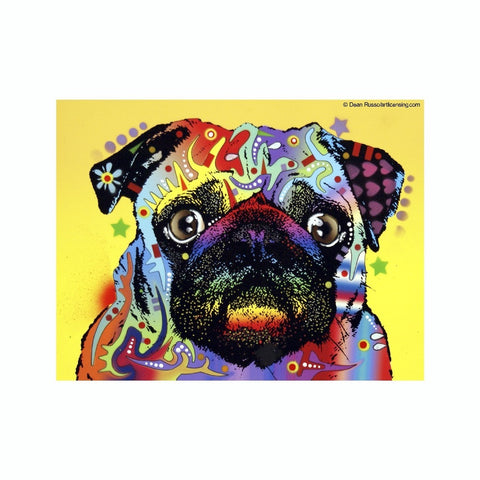 Pug Dean Russo Vinyl Dog Car Sticker