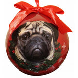 Pug Fawn Shatterproof Dog Breed Christmas Ornament