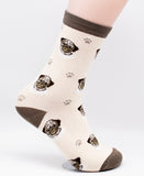 Pug Fawn Dog Breed Novelty Socks
