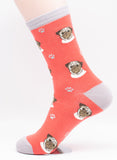 Pug Fawn Dog Breed Novelty Socks