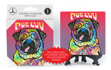 Pug Love Dog Dean Russo Drink Coaster