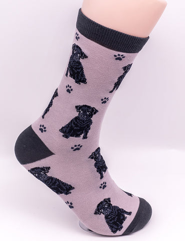 Pug Black Dog Breed Novelty Socks