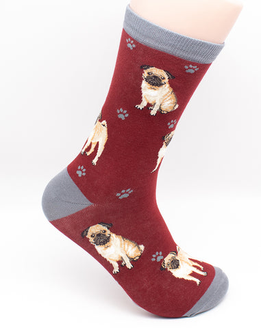 Pug Fawn Dog Breed Novelty Socks