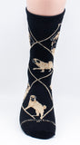 Pug Fawn Dog Novelty Socks Large