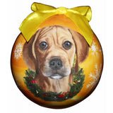 Puggle Shatterproof Dog Christmas Ornament