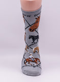 Morgan Quarter White Assorted Horse Farm Animal Novelty Socks