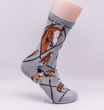 Morgan Quarter White Assorted Horse Farm Animal Novelty Socks