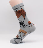 Morgan Quarter White Assorted Horse Farm Animal Novelty Socks