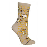 Queen Bee Beekeeper Dog Breed Novelty Socks Gray