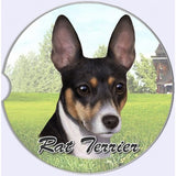 Rat Terrier Sandstone Absorbent Dog Breed Car Coaster