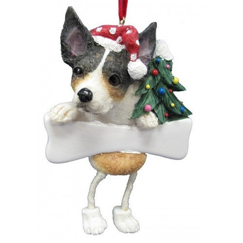Dangling Leg Rat Terrier Dog Christmas Ornament