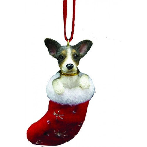 Santa's Little Pals Rat Terrier Dog Christmas Ornament