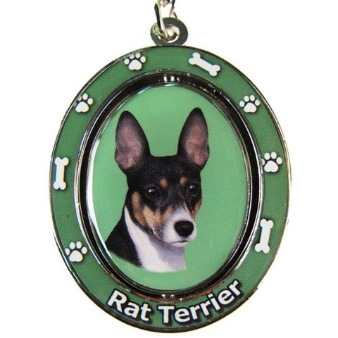 Rat Terrier Dog Spinning Keychain