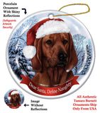 Redbone Coonhound Howliday Dog Christmas Magnet