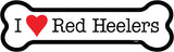 I Love Red Heelers Dog Bone Magnet
