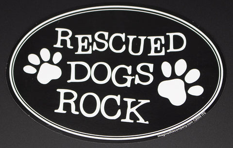 Rescued Dogs Rock Euro Dog Magnet