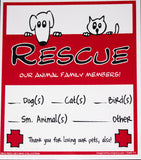 Rescue Our Family Members Emergency Services Alert Dog Window Decal