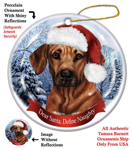 Rhodesian Ridgeback Howliday Dog Christmas Ornament