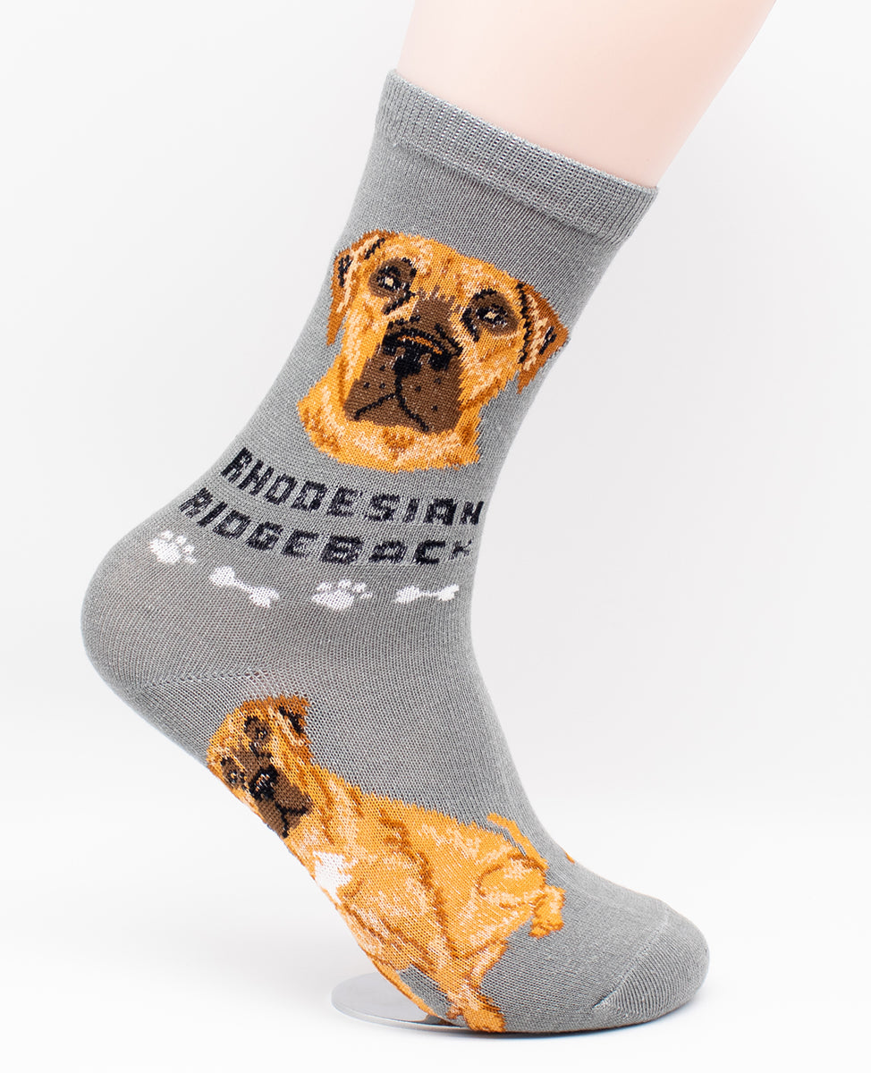 Rhodesian Ridgeback Socks Dog Breed Foozy Novelty Socks