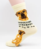 Rhodesian Ridgeback Socks Dog Breed Foozy Novelty Socks