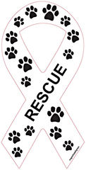 Ribbon Rescue with Paws Dog Car Magnet