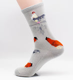 Rooster Chicken Bird Dog Breed Novelty Socks