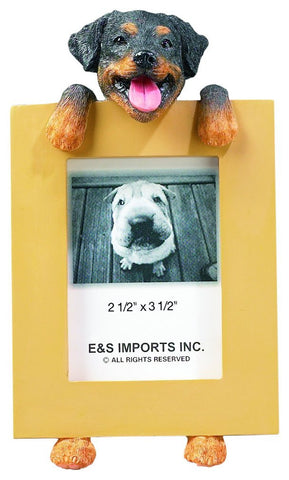 Rottweiler Dog Picture Frame Holder