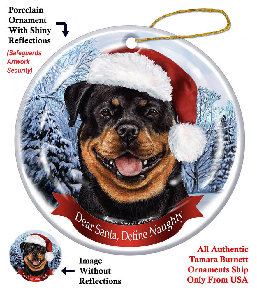 Rottweiler Howliday Dog Christmas Ornament