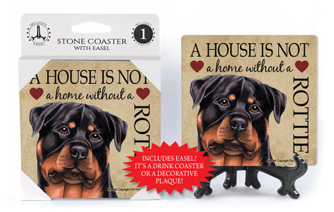 Rottweiler A House Is Not A Home Stone Drink Coaster