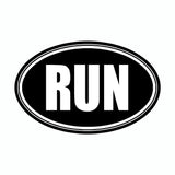 Run Black Marathon Vinyl Car Decal