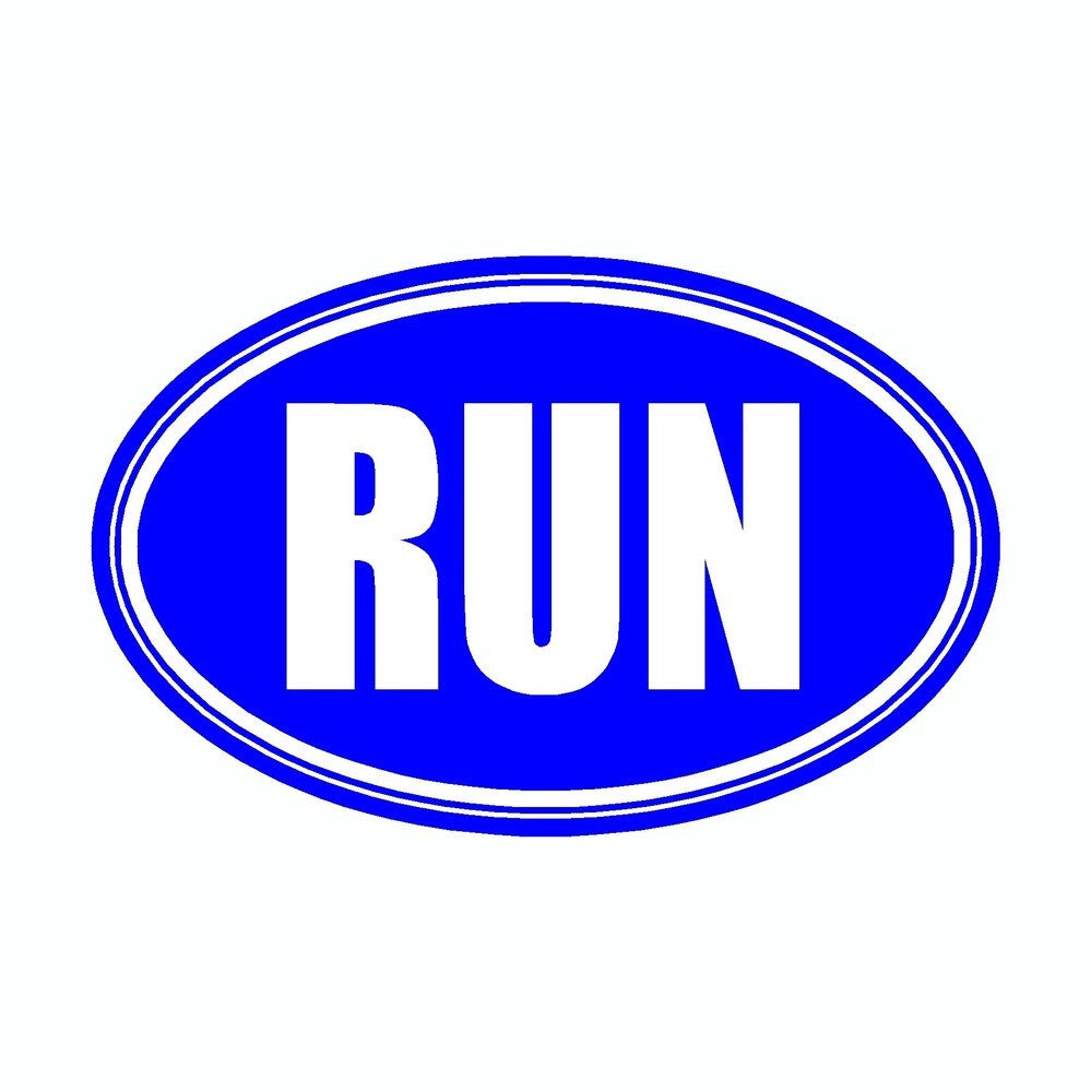 Run Blue Marathon Vinyl Car Decal | Doggy Style Gifts