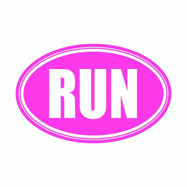 Run Pink Marathon Vinyl Car Decal | Doggy Style Gifts
