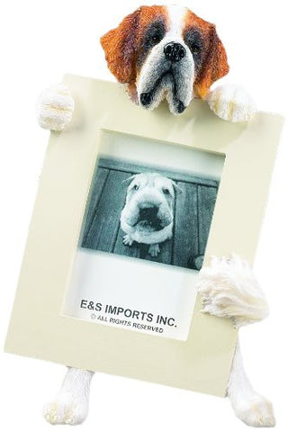 Saint Bernard Dog Picture Frame Holder