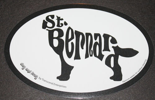 Saint Bernard Euro Dog Breed Car Sticker Decal