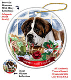 Saint Bernard Howliday Dog Christmas Ornament
