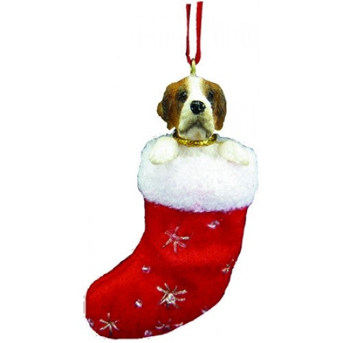Santa's Little Pals Saint Bernard Dog Christmas Ornament
