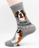 Saint Bernard Socks Dog Breed Foozy Novelty Socks