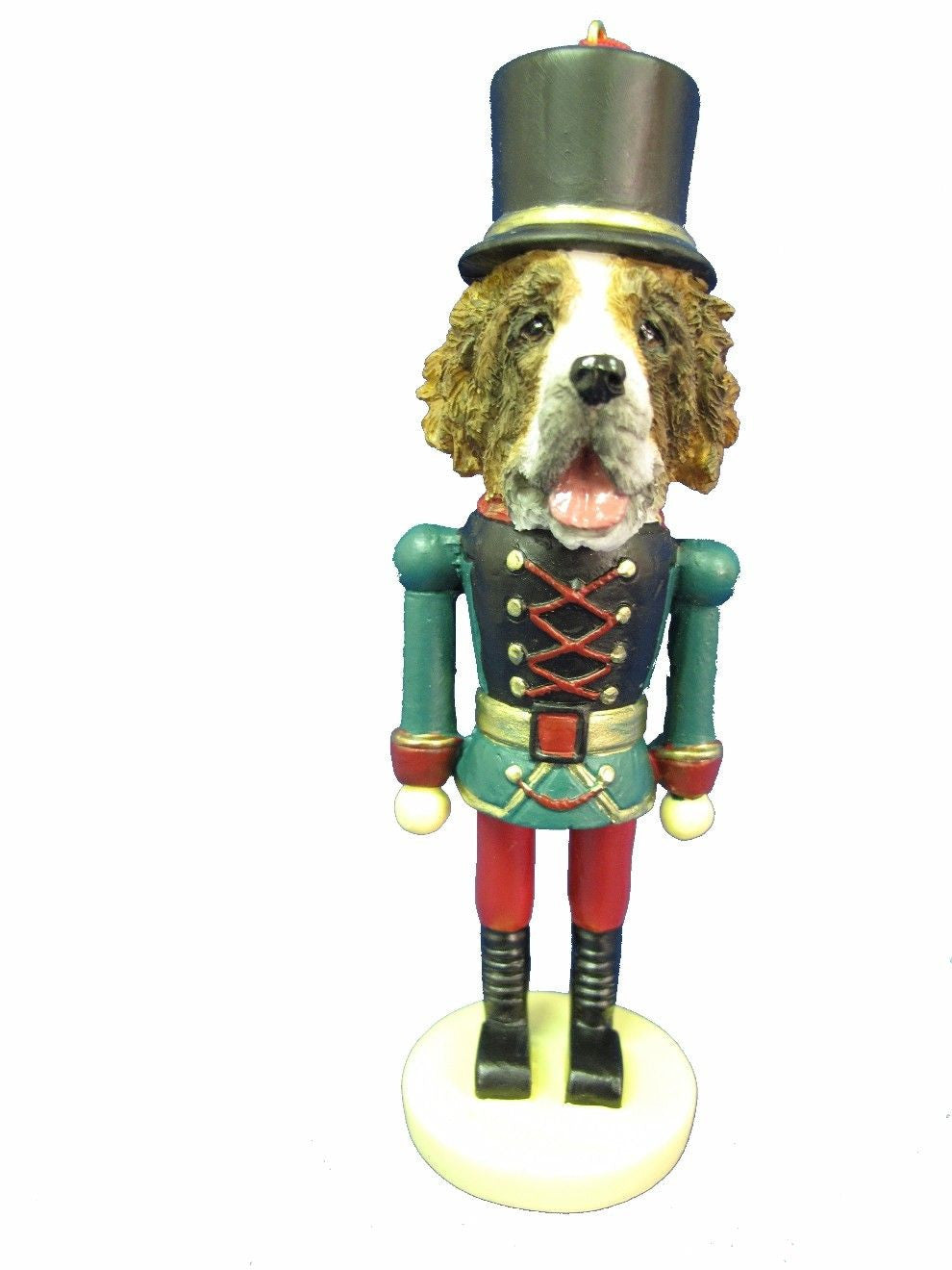 Saint Bernard Dog Toy Soldier Nutcracker Christmas Ornament