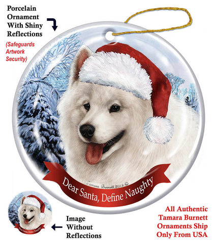 Samoyed Howliday Dog Christmas Ornament