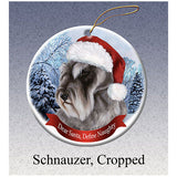 Schnauzer Cropped Howliday Dog Christmas Ornament