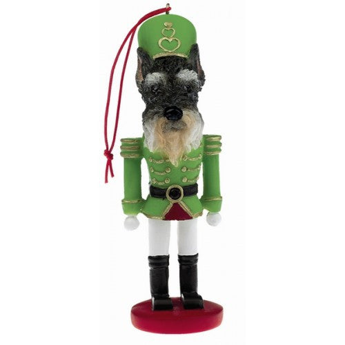 Schnauzer Cropped Dog Toy Soldier Nutcracker Christmas Ornament