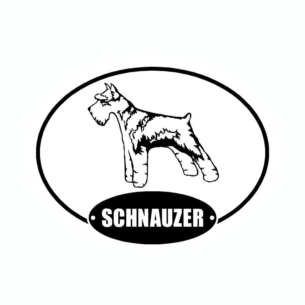Schnauzer Euro Vinyl Dog Car Sticker