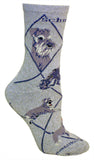Schnauzer Dog Breed Gray Lightweight Stretch Cotton Adult Novelty Socks