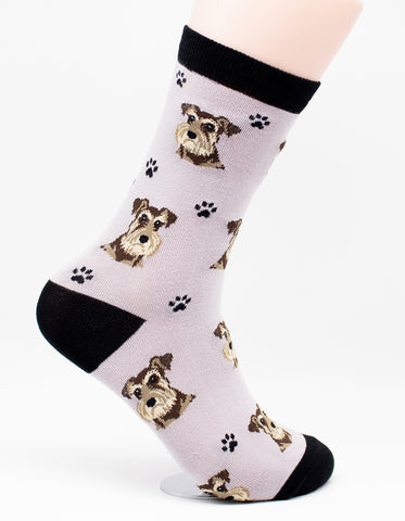 Schnauzer Uncropped Dog Breed Novelty Socks